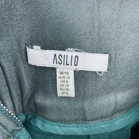 Asilio DARK GREEN On The Run Faux Leather Pant - Picture 3 of 5